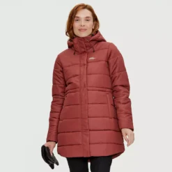 Louisa - Manteau Isolé Mi-long à Capuche Femme -Lee Style 62486 NUTMEG