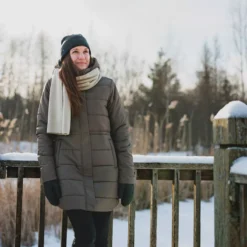 Louisa - Manteau Isolé Mi-long à Capuche Femme -Lee Style 62486 falcon 5